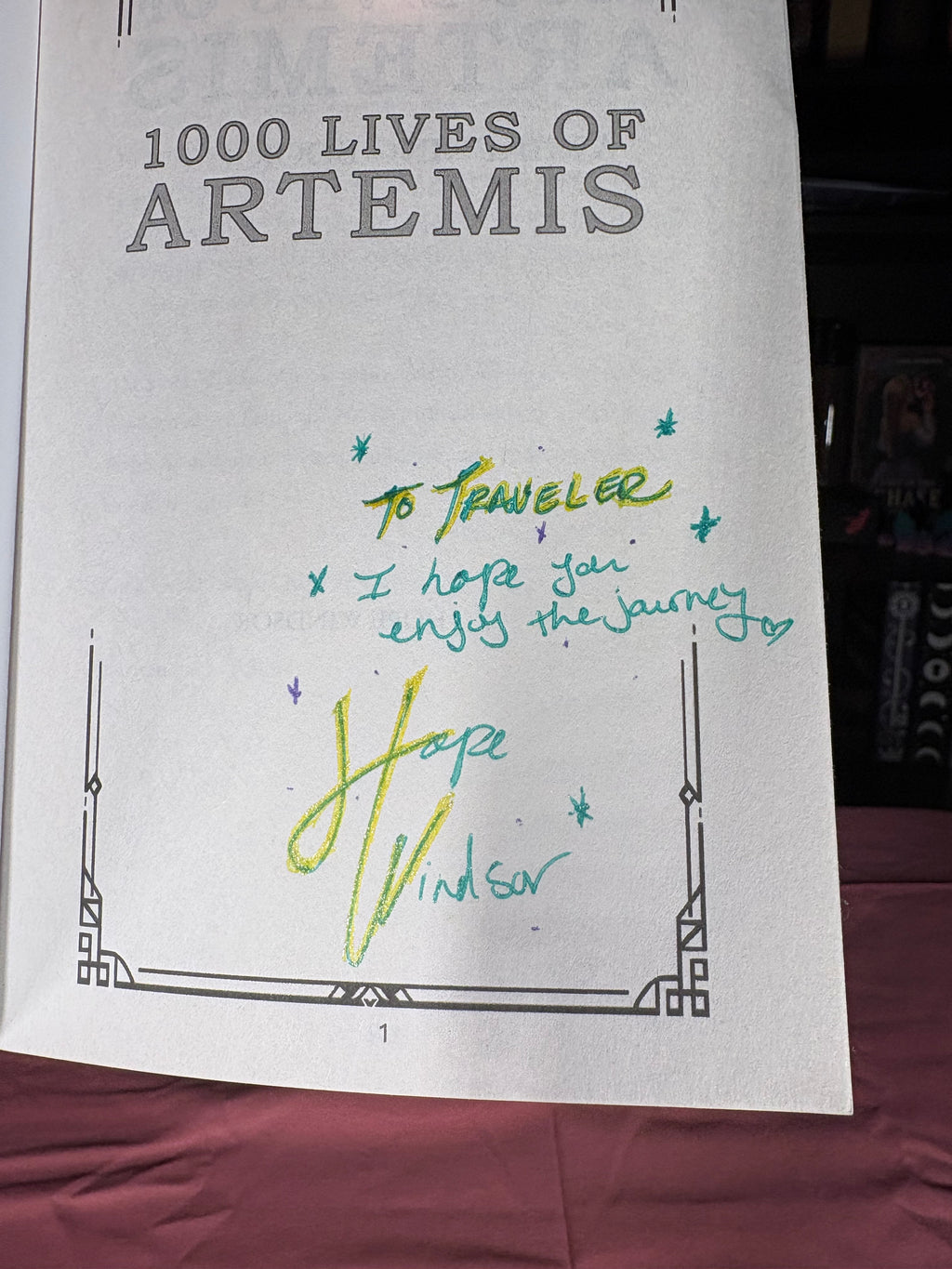 🌲 TBR Shelf | 1000 Lives of Artemis — Hope Windsor
